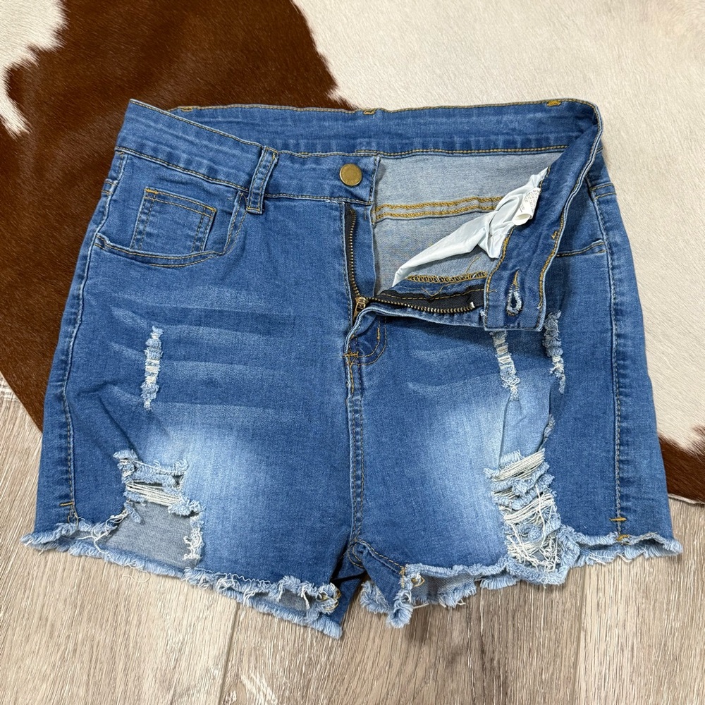 Distressed Denim Women Shorts